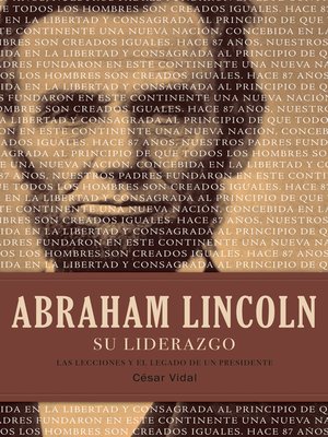 cover image of Abraham Lincoln su liderazgo